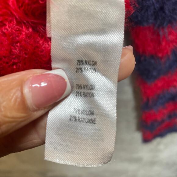 Hartstrings Star Fuzzy Sweater Girls 7/8 Preppy Winter Cozy Holiday - Picture 12 of 14